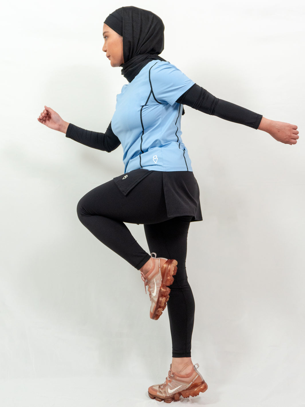 FlexiSkirt Modest, Sports Leggings with Skirt – Zhoora